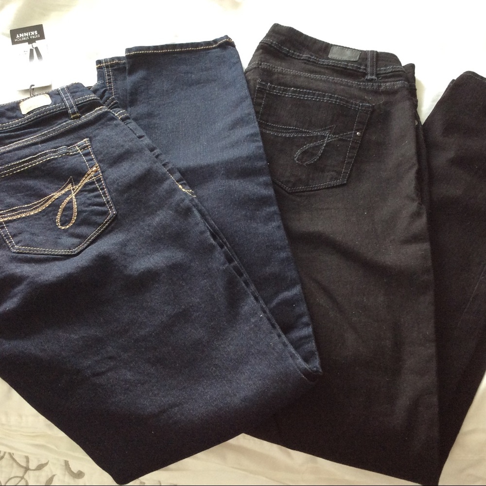 Jordache stretchy skinny mid rise jeans 2 for 1 !